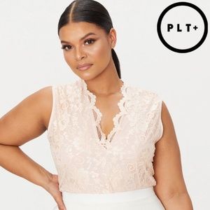 Beautiful nude lace bodysuit